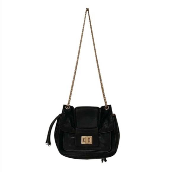 BCBG MAXAZRIA Leather Brown Chain Strap Crossbody And Chain Top Handle - Picture 7 of 8